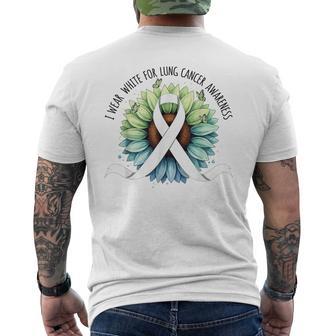 In November We Wear White Lung Cancer Awareness Ribbon Men's T-shirt Back Print - Thegiftio UK