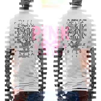 In October We Wear Pink Breast Cancer Awareness Men's T-shirt Back Print | Seseable CA