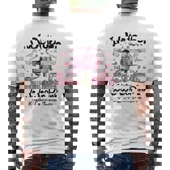 October We Wear Pink Breast Cancer Awareness Postal Worker Men's T-shirt Back Print - Thegiftio