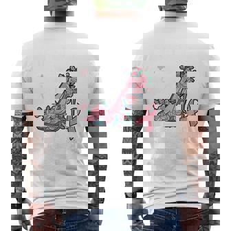 Octobre Rose Escarpins Roses Ruban Rose Octobre Rose T-shirt imprimé au dos - Cadeauxyz