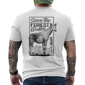 Okapi Zookeeper Save The Okapi Okapi Lover Men's T-shirt Back Print - Thegiftio UK