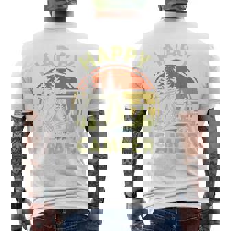 One Happy Camper Toddler Boy Camping Campfire Puns Men's T-shirt Back Print - Thegiftio