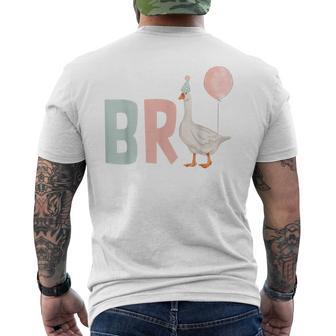 One Silly Goose Brother 1St First Birthday Family Matching Men's T-shirt Back Print - Thegiftio UK