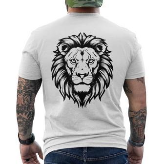 Orange Lion Face Netherlands Holland Men's T-shirt Back Print - Thegiftio UK