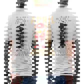 Ours En Peluche Avec Inscription On Back Avril 1984-42E Anniversaire 42 Ans T-shirt imprimé au dos - Cadeauxyz