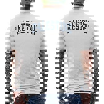 Palestine Texas Tx Diseño Deportivointage Manga Larga Camiseta Hombre Estampado Espalda - Regaloses