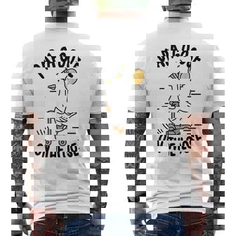 Papa Goose On The Loose Birthday Matching Family Men's T-shirt Back Print | Seseable UK