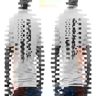 Papaw Patriotic American Usa Flag Father's Day Papaw Men's T-shirt Back Print - Thegiftio