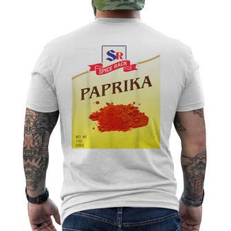 Paprika Spice Halloween Costume Unique Fun Foodie Men's T-shirt Back Print - Monsterry