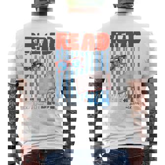 Patriotic Bookish 4Th Of July Read White Blue Since 1776 Men's T-shirt Back Print - Monsterry