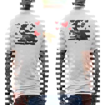 Patterdale Terrier Perro Con Peluche Y Muchos Corazones Camiseta Hombre Estampado Espalda - Regaloses