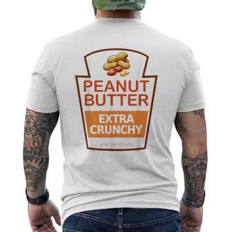 Peanut Butter Extra Crunchy For Halloween Men's T-shirt Back Print - Thegiftio UK