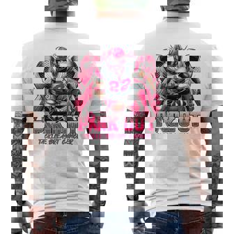 Pink Out Tackle Breast Cancer Awareness Football Boys Men's T-shirt Back Print - Monsterry