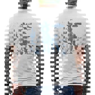 Poodle Cowboy Ufo Poodle Mom Poodle Dad Cowboy Poodle Ufo Men's T-shirt Back Print - Monsterry