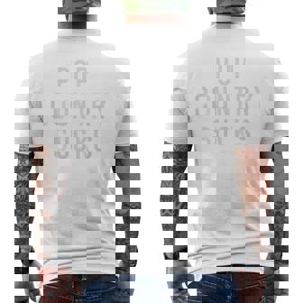 Pop Country Music Sucks Premium Men's Back Print T-Shirt | Mazezy