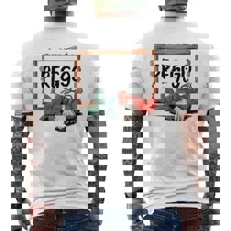 Preggo Sauce Costume Cute And Pregnancy Announcement Men's T-shirt Back Print - Monsterry