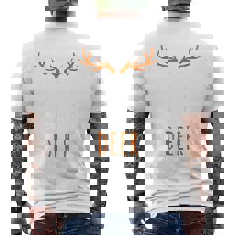 Pretend I'm A Deer Reindeer Sven Adult Cute Matching Men's T-shirt Back Print - Thegiftio