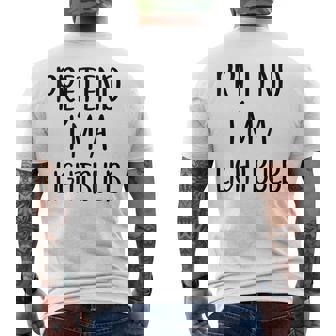 Pretend I'm A Lightbulb Costume Halloween Easy Light-Bulb Men's T-shirt Back Print - Thegiftio