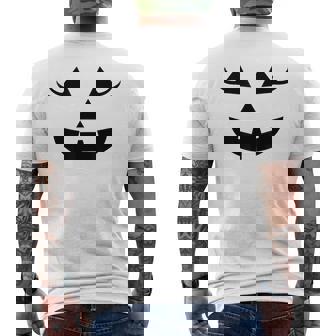 Pumpkin Lashes For Pink Halloween Vibe Jack O Lantern Face Men's T-shirt Back Print - Monsterry