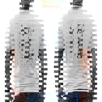 Race Motorsport Racing Blueprint Mechanical Engineering Men's Back Print T-Shirt | Mazezy