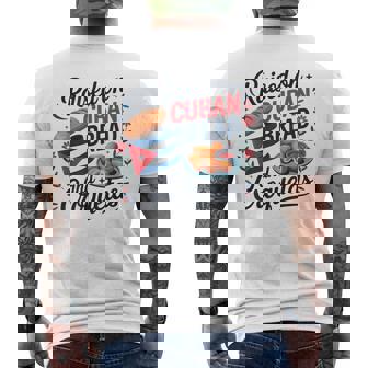 Raised On Cuban Bread And Croquetas Hispanic Heritage Men's T-shirt Back Print - Monsterry