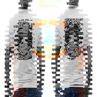 Take Me To Your Ramen Noodles Soup Ufo Abduction Ramen Men's T-shirt Back Print - Monsterry