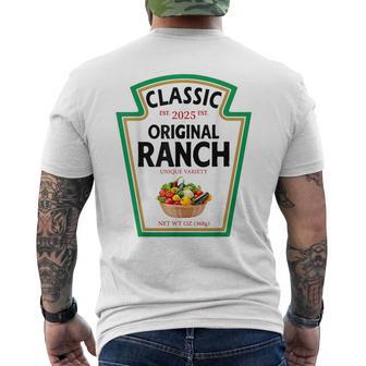 Ranch Sauce Green Salad Dressing Condiment Diy Halloween Men's T-shirt Back Print - Thegiftio UK