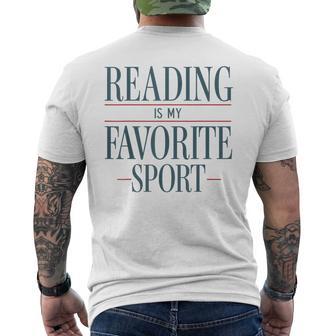 Reading Is My Favorite Sport Men's T-shirt Back Print | Seseable UK