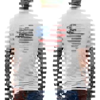 Red Friday Remember Everyone Deployed Military Heart Flag Men's T-shirt Back Print | Seseable UK