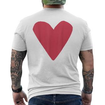 Red Heart Pink Men's T-shirt Back Print - Thegiftio UK