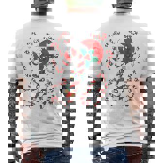 Red And White Candy Cane Santa Christmas Xmas Lights Men's T-shirt Back Print | Seseable UK