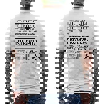 Regalos Fisioterapeuta Divertidos Hombre Graduación Fisioterapeuta Terapia Humor Manga Corta Camiseta Hombre Estampado Espalda - Regaloses