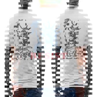 Resist Statue Of Liberty Bubble Social Justice Men's T-shirt Back Print | Seseable CA