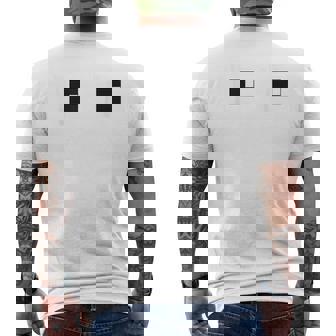 Retro Arcade Game Ghost Eyes Halloween Group Costume Men's T-shirt Back Print | Mazezy