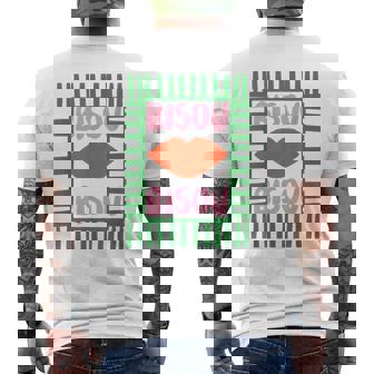 Retro French Bisous Paris Vacation Summer Vibes Men's T-shirt Back Print - Monsterry