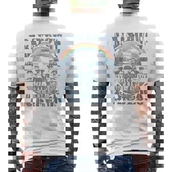 Retro Rainbows And Rodeos Cowboy Trans Rights Gay Lgbt Men's T-shirt Back Print | Seseable FR