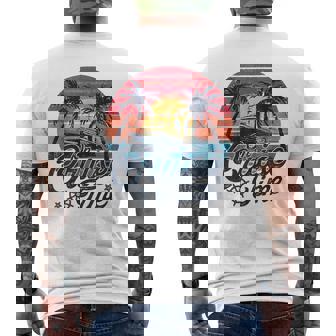 Retro Sunset Cruising On Cruise Time Hello Summer Vacation Men's T-shirt Back Print - Thegiftio