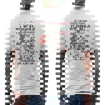 Retro From The Windows To The Walls Raccoon Christmas Men's T-shirt Back Print | Mazezy