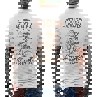 Rodeo Big Brother Western Cowboy Birthday Family Matching Men's T-shirt Back Print | Mazezy