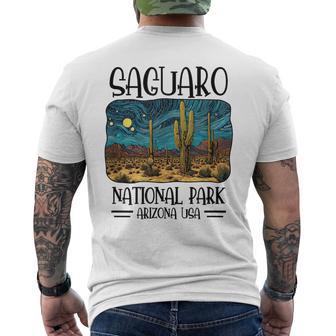 Saguaro National Park Arizona Usa Men's T-shirt Back Print | Mazezy