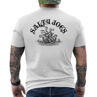 Salty Joe's Octopus Attack Logo Surf Shop Graphic Men's T-shirt Back Print - Thegiftio UK