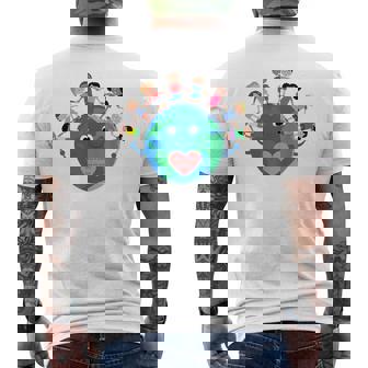 Salva El Planeta Para Niñas Niños Maestras Bilingue Camiseta Hombre Estampado Espalda - Regaloses