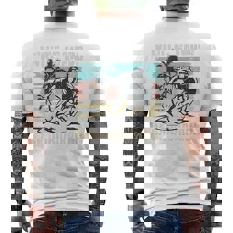 Sandboarding Sands Desert Surfing Sandboarder Premium Men's Back Print T-Shirt | Mazezy