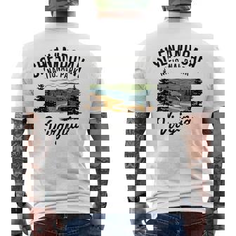 Scenic Nature Landscape Shenandoah National Park Men's T-shirt Back Print | Mazezy