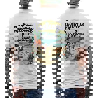 Scenic Wild Horses On Assateague Island Maryland Men's T-shirt Back Print | Mazezy