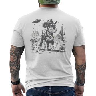 Schnauzer Schnauzer Vintage Ufo Western Retro Men's T-shirt Back Print - Thegiftio UK