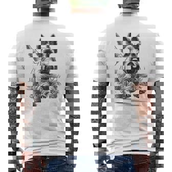 Scottish Terrier Dog Scottie Running Men's T-shirt Back Print - Monsterry