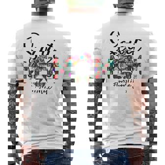 Scouting Scout Mom Life Messy Bun Hair Mother's Day Mommy Men's Back Print T-Shirt | Mazezy