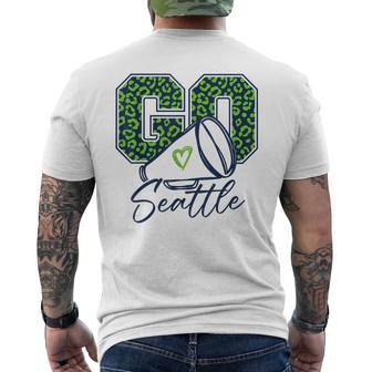 Seattle Classic Vintage Green Men's T-shirt Back Print - Thegiftio UK
