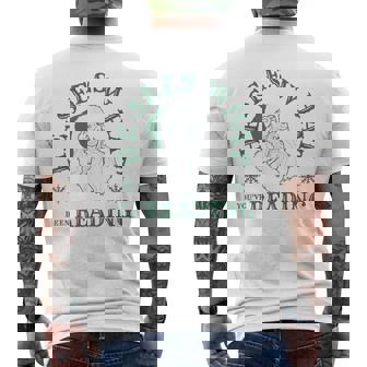 He Sees What You've Been Reading Bookish Christmas Men's T-shirt Back Print - Monsterry